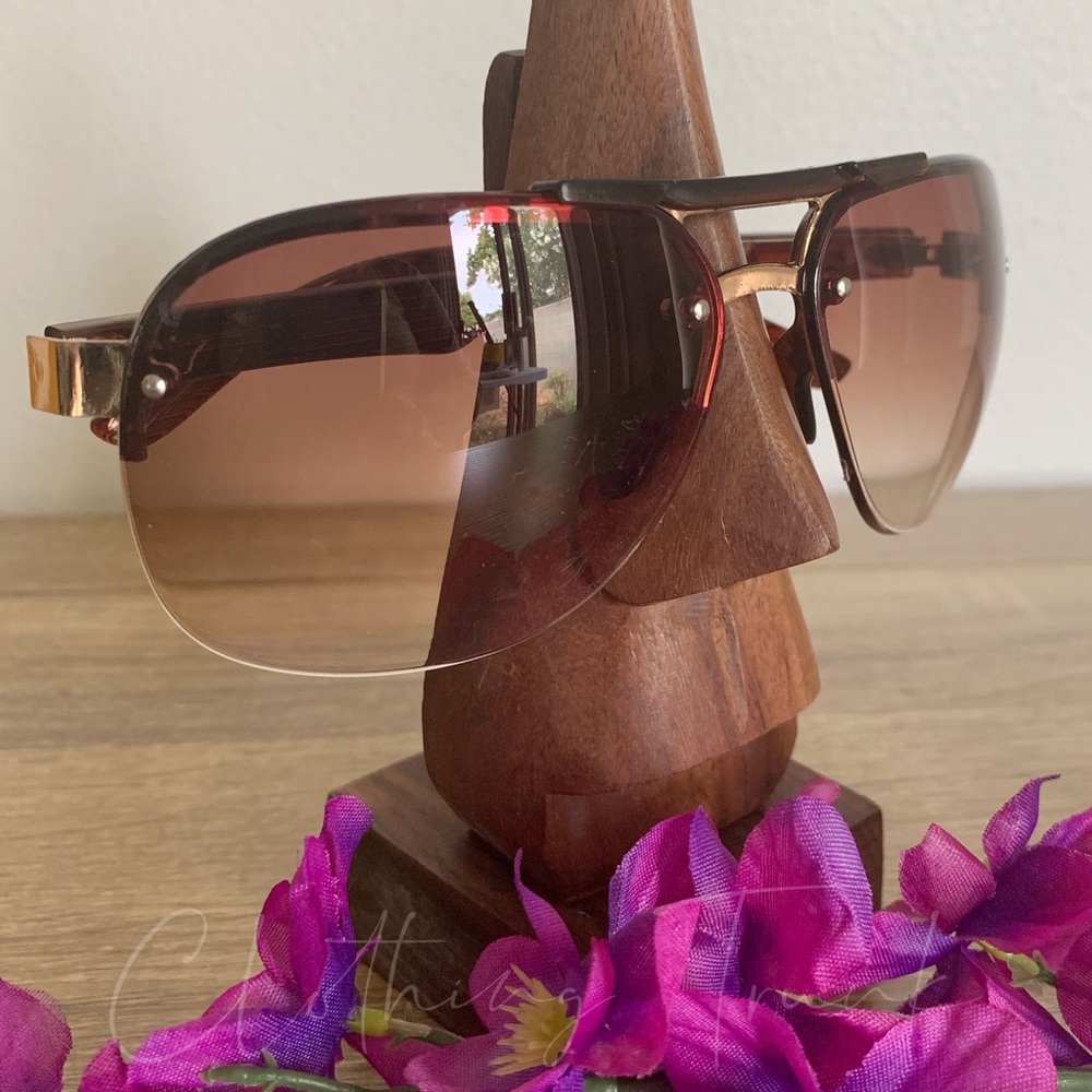 Brown Retro Aviation Pilot Sunglasses - Picture 12 of 12
